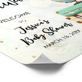 Poster Adventure Await Travel Gold Confetti Baby shower (Coin)