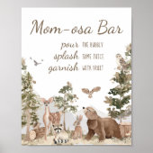 Poster Adventure Await Woodland Animals Mom Osa Bar (Devant)