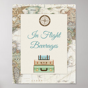 Poster Adventure Await World Travel Map Moderne