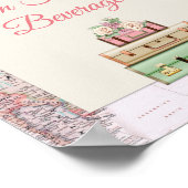 Poster Adventure Await World Travel Map Roses d'ivoire ro (Coin)