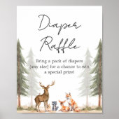 Poster Adventure Begin Baby Shower Diaper Raffle Sign (Devant)