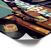 Poster Adventure Girl, thème de voyage personnalisé (Coin)