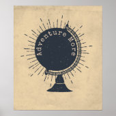Poster Adventure More Hipster Globe (Devant)