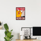 Poster Adventure Time | Jake "Get Your Hero On" (Bureau à domicile)