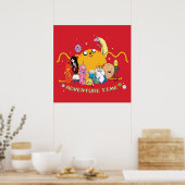 Poster Adventure Time | Large Jake Group Graphic (Cuisine)