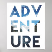 Poster Adventure Word Art Travel Photographie (Devant)