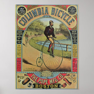 Poster Advert pour le vélo Columbia