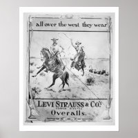 Advert pour Levi Strauss & Co, c.1900 (litho)