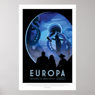 Poster Advert Tourisme spatial - Visite de Jupiter Moon E