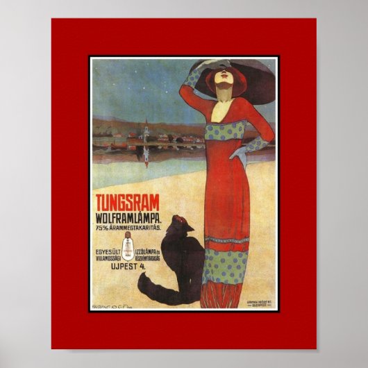 Poster  advertenties Tungsram Light Bulbs (Voorkant)