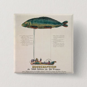 Poster adverteren abonnement vierkante button 5,1 cm