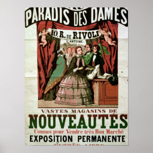 Poster adverteren "Au Paradis des Dames"