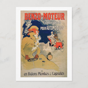 Poster adverteren "Benzo-Moteur"-motorolie Briefkaart