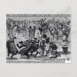 Poster adverteren: "De Barnum en Bailey Briefkaart