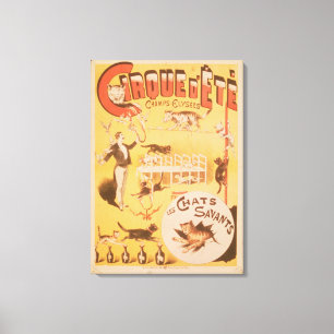 Poster adverteren de Cirque d'Ete in de Canvas Afdruk