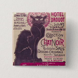 Poster adverteren een tentoonstelling vierkante button 5,1 cm