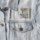 Poster adverteren "Faust" Vierkante Button 5,1 Cm (In situ)