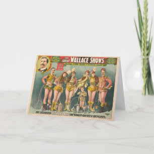 Poster Adverteren het grote Wallace Shows Circus Kaart