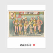 Poster Adverteren het grote Wallace Shows Circus Sticker (Vel)