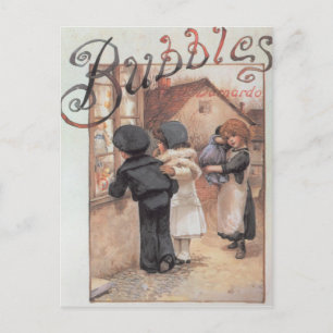 Poster adverteren het tijdschrift "Bubbles" Briefkaart