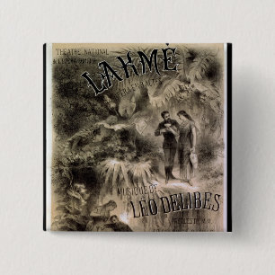 Poster adverteren "Lakme" Vierkante Button 5,1 Cm