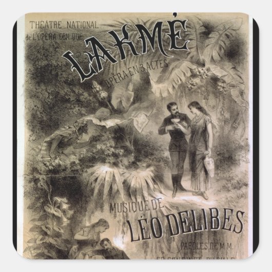 Poster adverteren "Lakme" Vierkante Sticker (Voorkant)