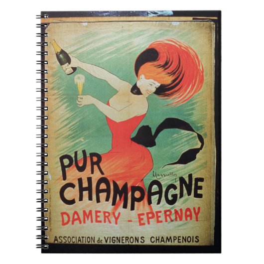 Poster adverteren "Pur Champagne" uit Damery, E Notitieboek (Voorkant)