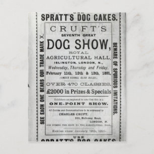 Poster adverteren Show van de hond van Cruft Briefkaart