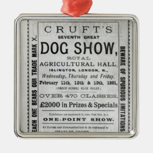 Poster adverteren Show van de hond van Cruft Metalen Ornament