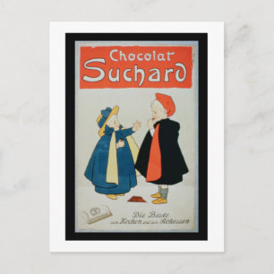 Poster adverteren "Suchard Chocolate" (kleur verli Briefkaart