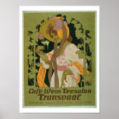 Poster adverteren "Transvaal" een koffie, wijn en (Voorkant)