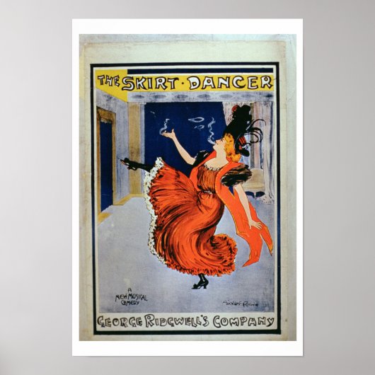 Poster advertising 'The Skirt Dancer', performed b (Devant)