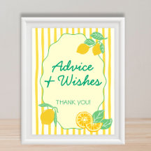 Advice & Wishes Yellow Green Lemon Graduation 