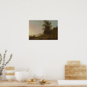 Poster Aelbert Cuyp - Paysage avec le vol vers l'Egypte (Cuisine)