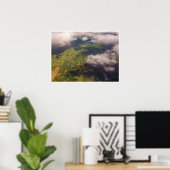 Poster Aerial Patchwork of Irish Farmland and Clouds (Bureau à domicile)