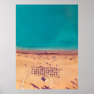POSTER AERIAL PHOTO OF SEASHORE