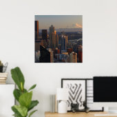 Poster Aerial view of Seattle city skyline 2 (Bureau à domicile)