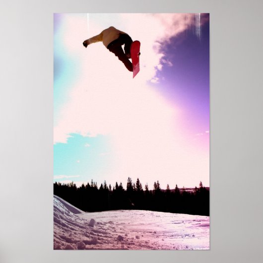 Poster aérien Snowboard (Devant)