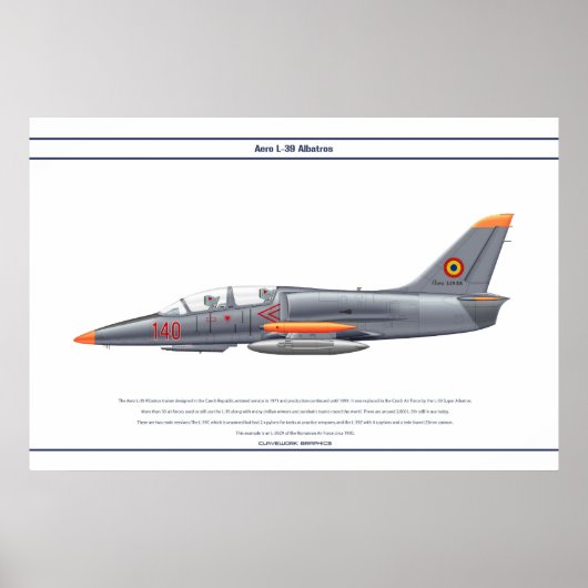Poster Aero L-39 Roumanie (Devant)