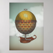 Poster Aéronef à air chaud Nautisme Steampunk Travel (Devant)