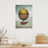 Poster Aéronef à air chaud Nautisme Steampunk Travel (Cuisine)