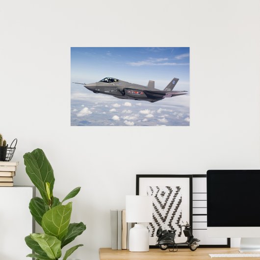 Poster Aéronef F-35 Lightning II (Bureau à domicile)
