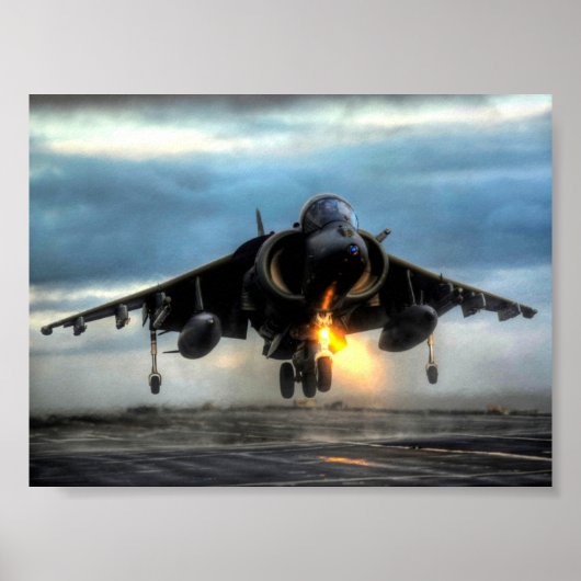 POSTER AÉRONEF HARRIER (Devant)