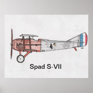 Poster Aéronef WW1 - Étendue S-VII