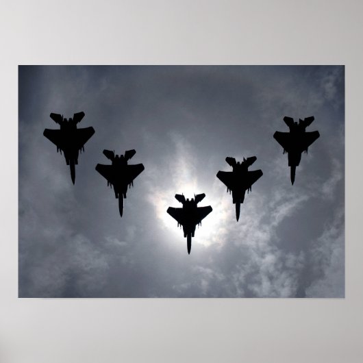 Poster Aéronefs de l'aigle de frappe F-15 (Devant)