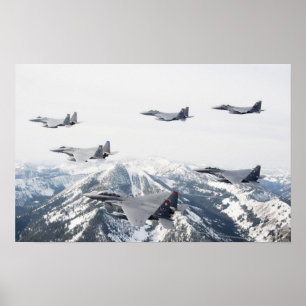 Poster Aéronefs de l'aigle de frappe F-15