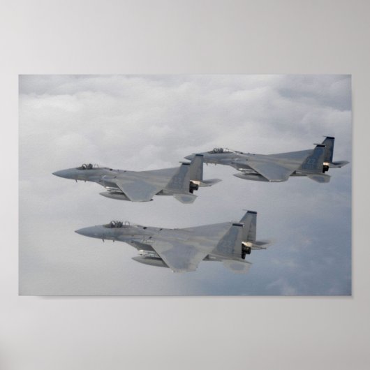 Poster Aéronefs de l'aigle de frappe F-15 (Devant)