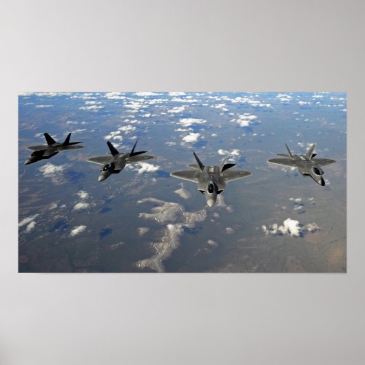 Poster Aéronefs de Raptor F-22 (Devant)