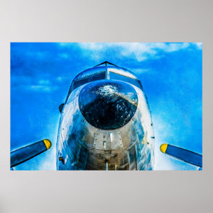 Poster Aéronefs Douglas DC-3