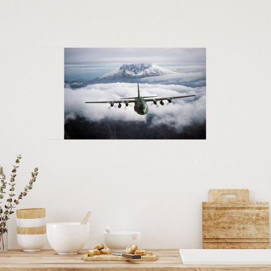 Poster Aéronefs Hercules C-130E (Cuisine)